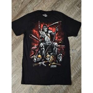 7.62 Design Mens Grim Reaper Weapon Throne Graphic T-Shirt Black Small